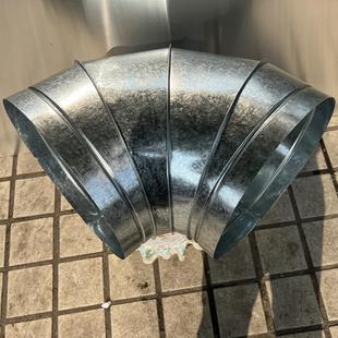 定制风管弯头地下室内烟囱排烟镀锌白铁皮45度60度90度通风管道