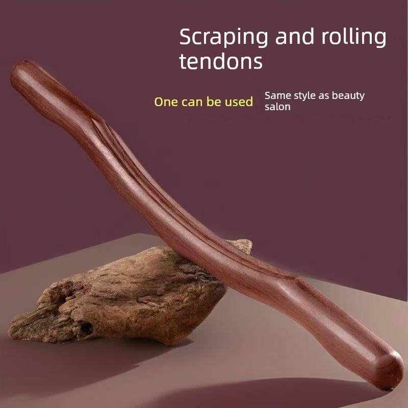 全身通用红木擀筋棒经络疏通一根刮痧棒按摩棍养生赶筋棒檀木实木