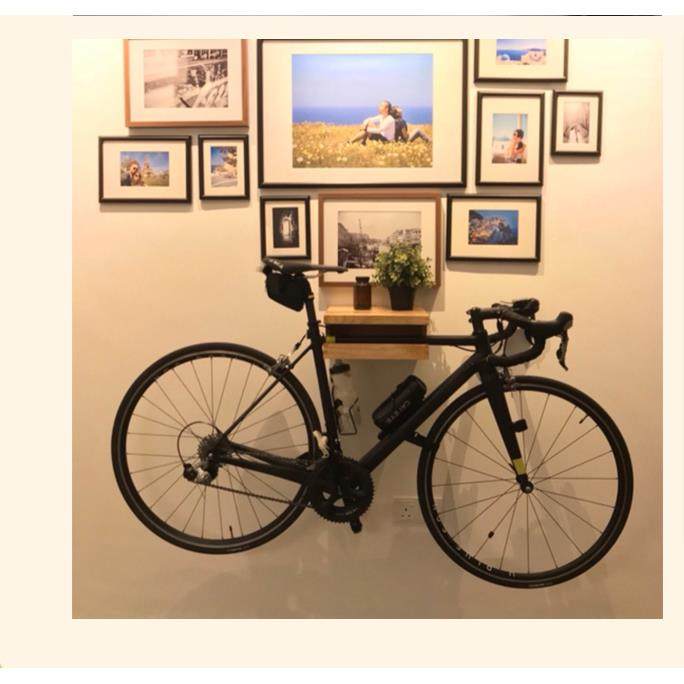 自行车挂架墙壁挂钩爱骑驿挂壁式停车架公路车实木艺术室内挂车架