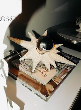 FONGSEON八芒星星创意壁灯卧室床头灯氛围感法式覆古中古楼梯墙灯