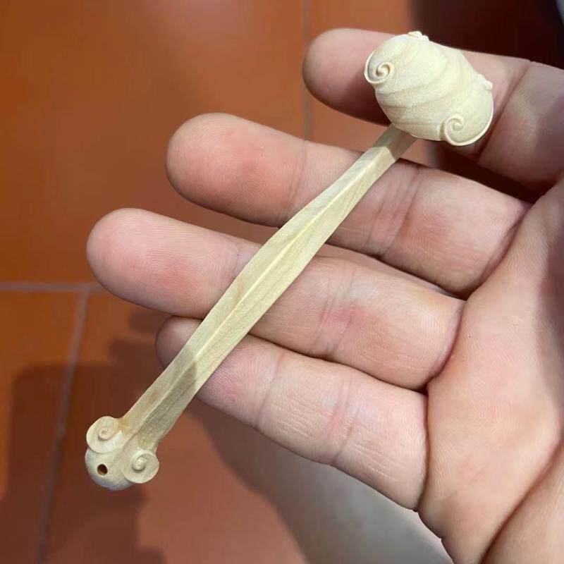 小叶黄杨木雕原木手把件复古如意把件挂件实木文玩把玩工艺品摆件