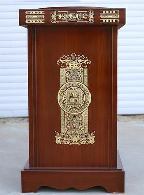 工艺品落地底座 关公关二爷供台 开业礼品牛马貔貅铜鼎摆件高底座