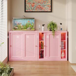 钢制推拉门阳台柜储物柜家用落地柜矮柜置物柜简约防晒杂物收纳柜