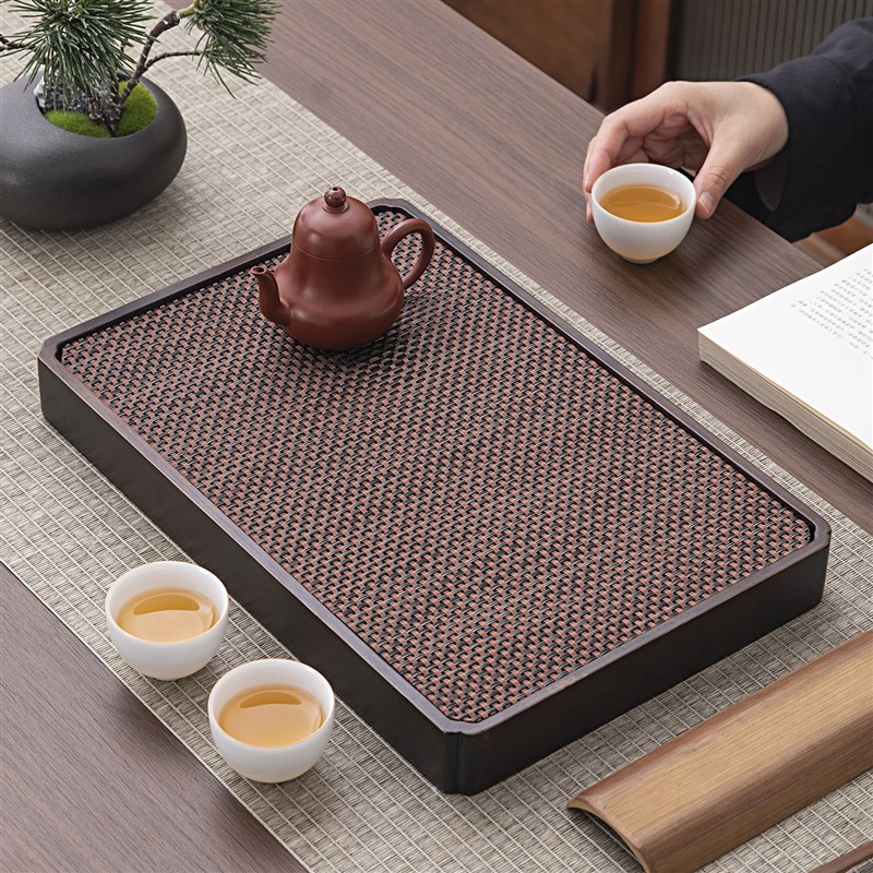 茶盘家用茶托盘2026新款功夫茶具竹实木沥水储水一人小型干泡茶台
