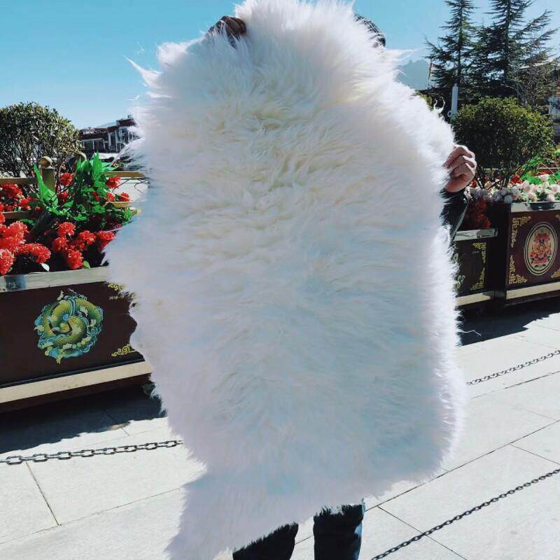 西藏高原雪羊毛毯褥子整张羊皮汽车坐垫沙发垫皮毛一体垫子包邮