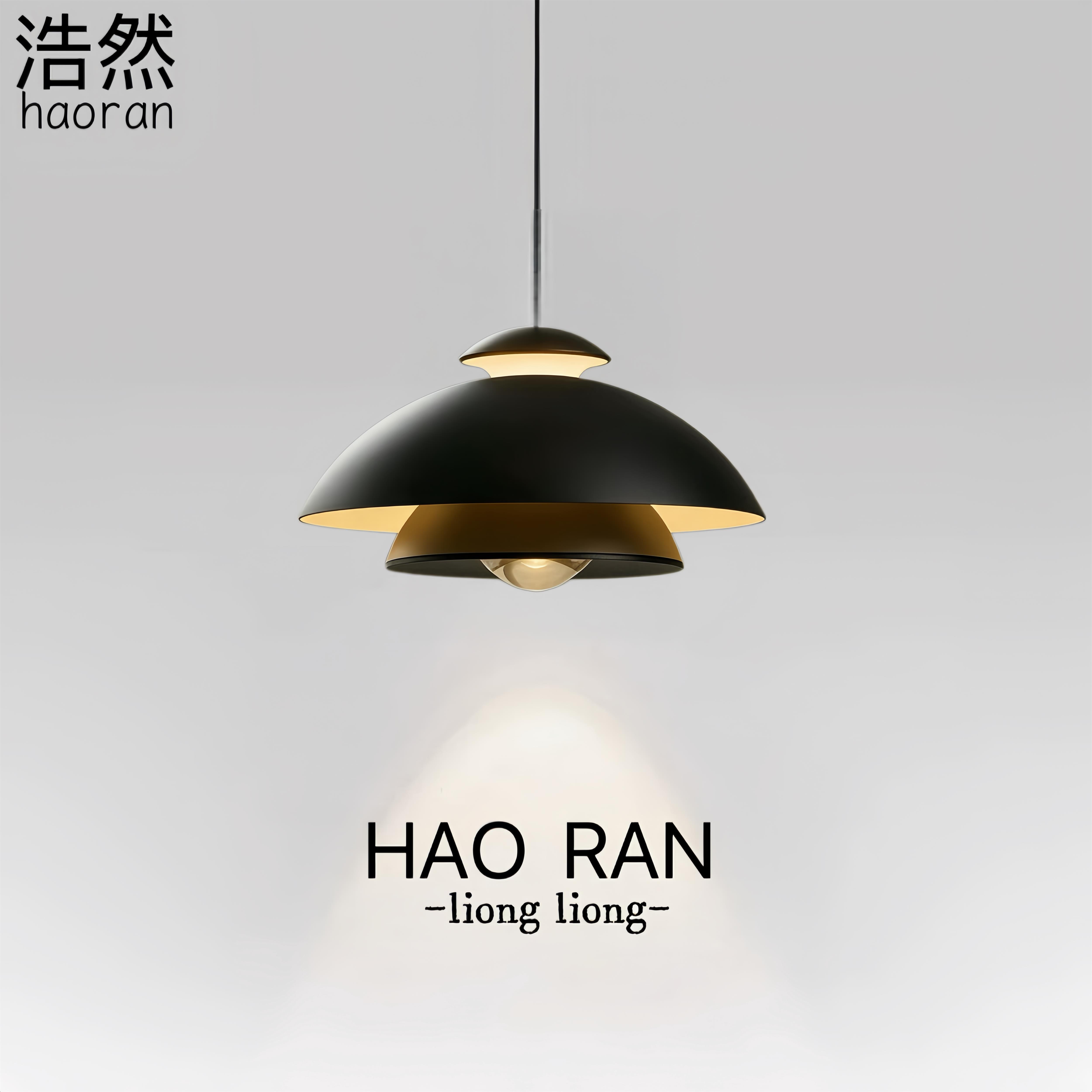 床头吊灯升降手扫创意高级现代意式轻奢玄关智能感应主卧室吊线灯