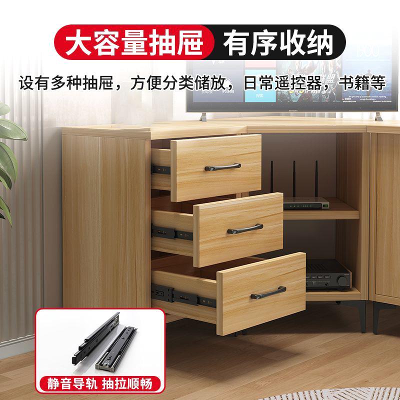 拐角转角电视柜家用农村宽大拐角储物柜加宽墙角电视柜储物柜宽面