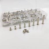 90套子母钉M5套装 DIY盒装 子母铆钉子母螺丝帐本螺钉账钉跨境货源