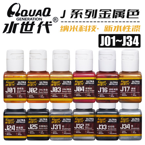 金属色系水世代树脂性漆手办颜料