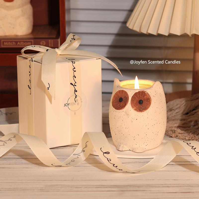 新疆包邮猫头鹰香薰蜡烛礼盒送礼卧室氛围感摆件生日礼物女生伴手