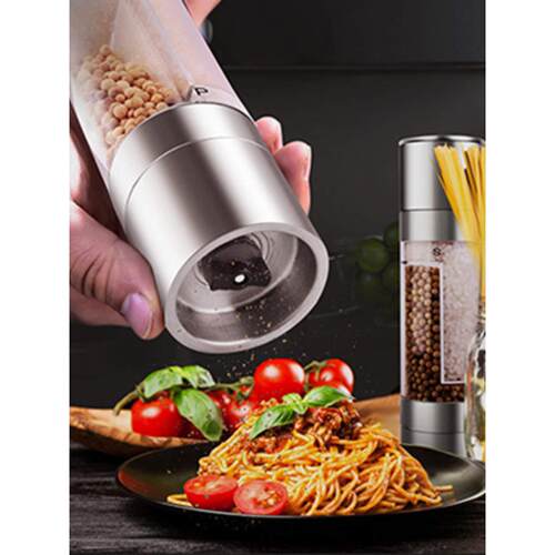 手动双向304不锈钢研磨器调料海盐烧烤瓶胡椒花椒 pepper grinder