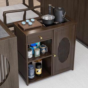 北欧轻奢移动茶水柜茶台家用中式茶桌功夫茶具套装小茶车烧水壶一