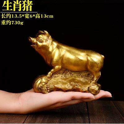 纯铜十二生肖 鼠牛虎兔龙蛇马羊猴鸡狗猪属相摆件