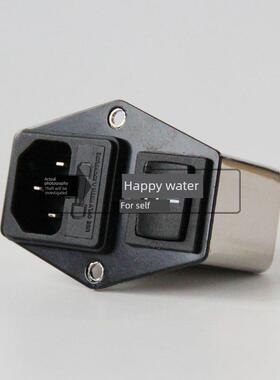 DL-6DZ2KR 220V 6A 坚力单相电源滤波器250VAC插座式带开关和保险
