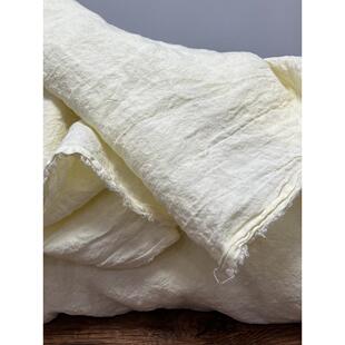 布久满足溢流槽工艺纯亚麻面料纯色亚麻休闲风格服装设计裤面料新