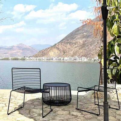 户外别墅会客桌椅组合阳台休闲创意桌椅网红样品屋展示中心奶茶店