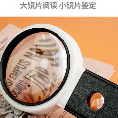 放大镜老人阅读高清儿童学生电子手机维修用折叠台式看书便携带灯
