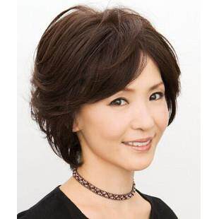 17新款真发假发中老年假发女短发中年女士短卷发妈妈真人假发包邮