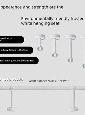 包安装白色阳台晾衣杆固定式晾衣架双杆不锈钢凉衣捍晒衣服的杆子