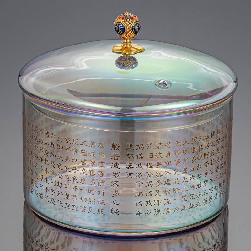 高硼硅玻璃茶洗带盖子器皿围炉冰茶玻璃盆冰茶锅功夫茶具配件茶渣