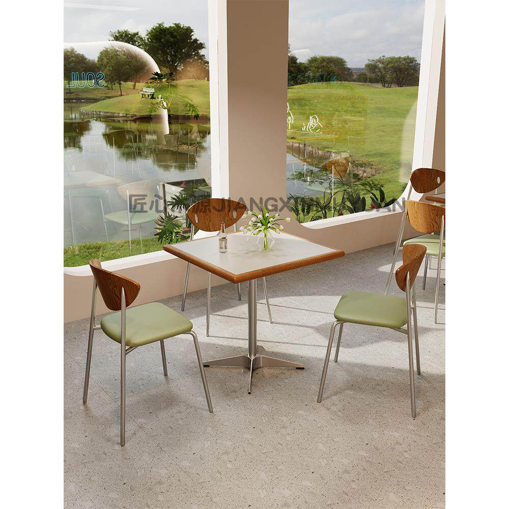 韩系网红西餐厅咖啡店休闲餐吧桌椅组合烘焙甜品蛋糕店卡座沙发