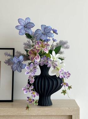 中古花瓶摆件客厅插花陶瓷覆古彷真花网红高级感鲜花水培餐桌装饰