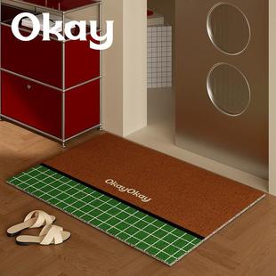 okay飞行宇宙丝圈入户地垫门口家用可裁剪 pvc耐脏防滑除尘脚垫子