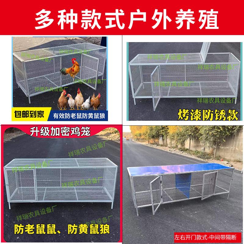 鸡笼子家用养殖加密鸡笼子防鼠防黄鼠狼防蛇链条钢网加厚折叠设计