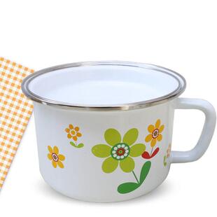 特厚搪瓷平盖快餐杯老式覆古搪瓷缸 食堂打饭盒搪瓷杯宿舍泡面碗