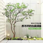 大型彷真绿植造景马醉木橱窗装 饰彷生假树商场楼梯下室内景观植物