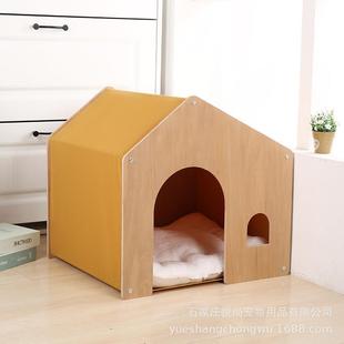 通用产房狗屋环保实木家具猫舍宠物帐篷 厂家木制网红猫窝狗窝四季