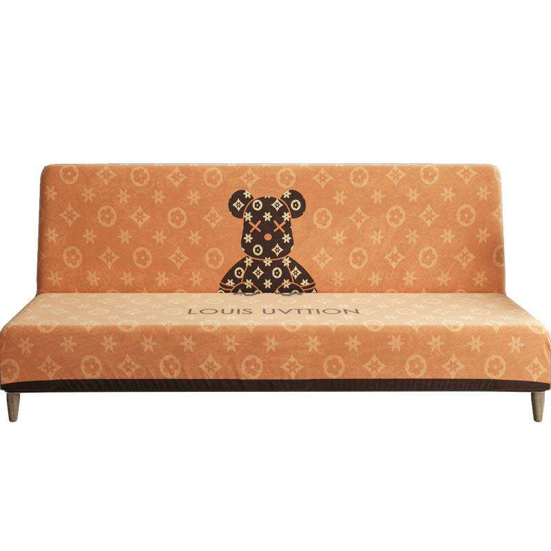 防猫抓折叠无扶手沙发床套罩弹力全包懒人加厚绒面轻奢沙发套罩巾