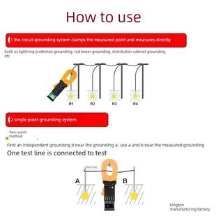 胜利VC6410钳形接地电阻测试仪数字回路防雷钳型测量仪高精度6412