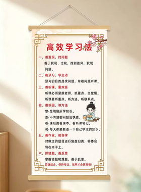 学生高效学习自律励志装饰画