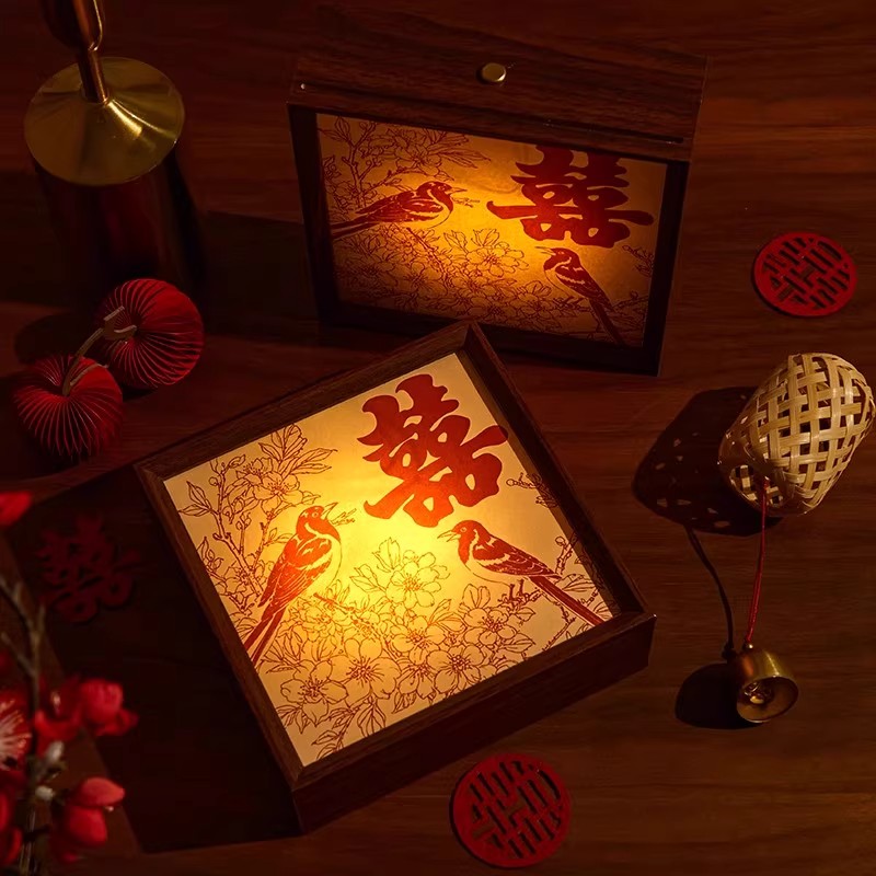 陪嫁长明灯一对结婚婚房床头灯