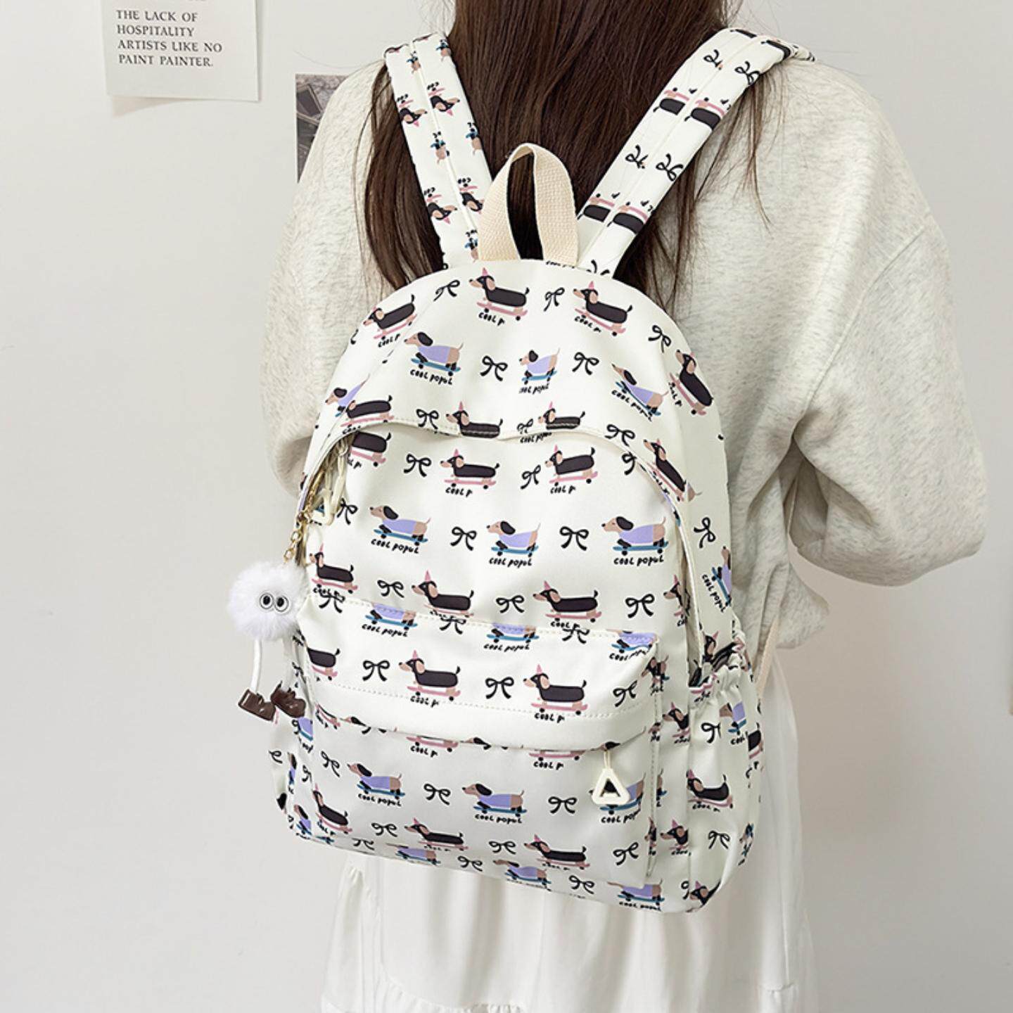 日系中学生大容量初中生大学生书包女韩版ins风高中生背包双肩包