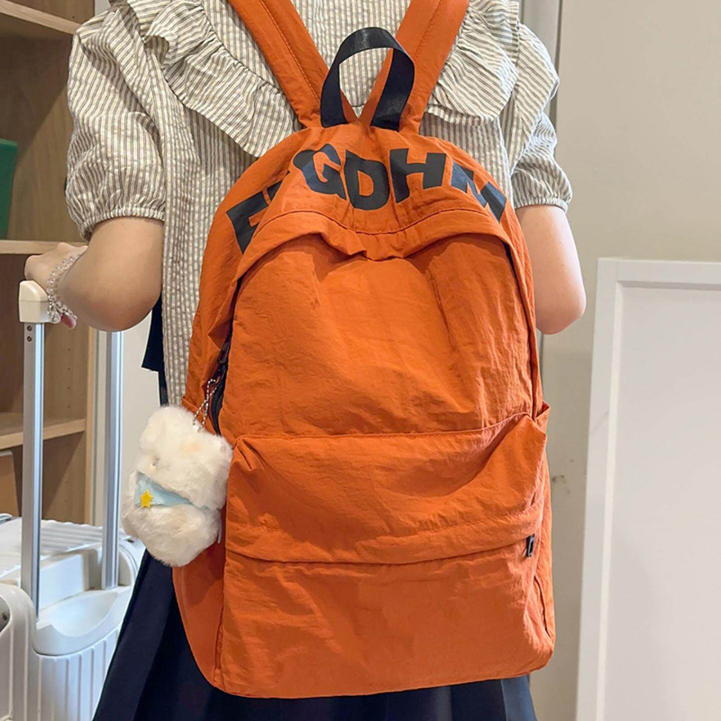 高颜值小众日系休闲百搭书包女学生初中女生旅游轻便背包双肩包