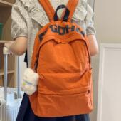 高颜值小众日系休闲百搭书包女学生初中女生旅游轻便背包双肩包