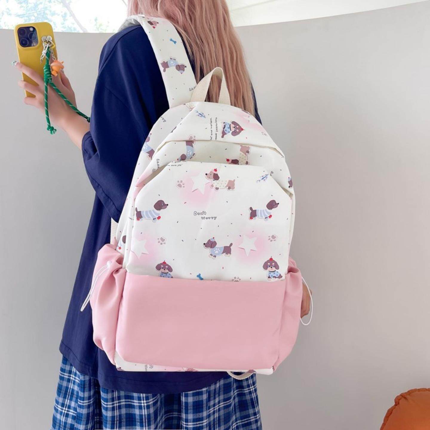 高颜值夏季新款森系小清新甜美女孩儿小背包日系可爱中学生双肩包