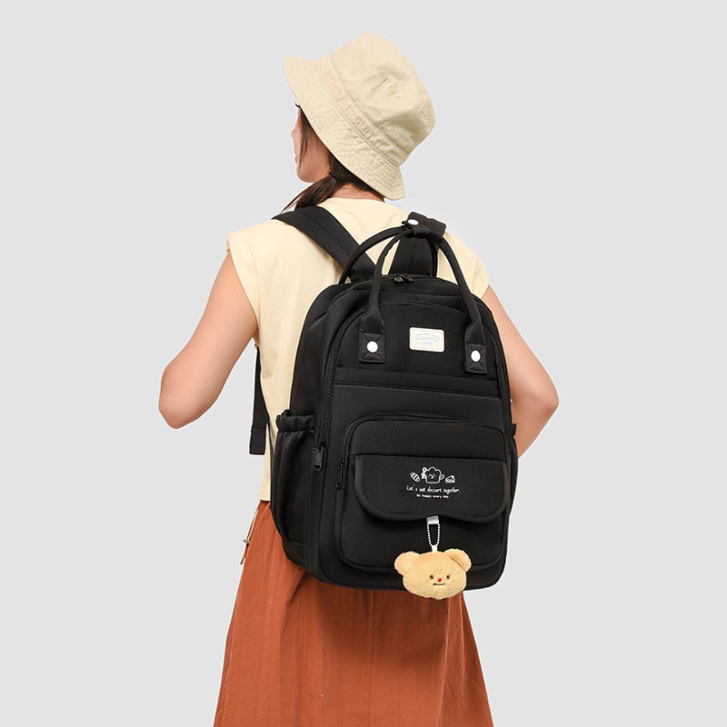 新款百搭大容量多功能个性时尚出游旅行背包男女轻便简约双肩包