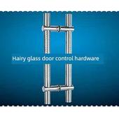 玻璃门拉手 45CM 星点拉手30 孔距可调不锈钢拉手 无框门把手