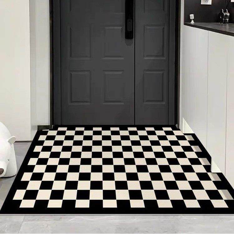 轻型豪华棋盘棋盘入口地垫皮革防滑门垫家用防水免洗入口可切割地,居家布艺,入户地垫,淘宝优惠券,粉丝福利购,淘宝优惠卷