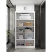 欧式 门阳台储物柜防晒衣柜飘窗收纳柜实木靠墙鞋 柜置物柜定制柜子