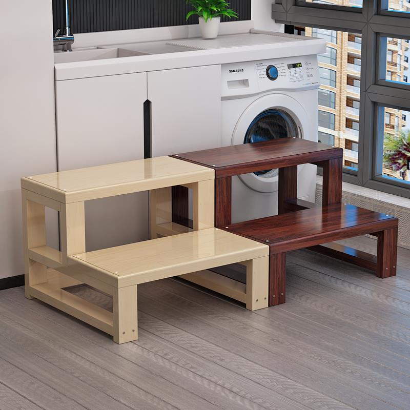 实木家用梯2步登高窗台阶脚踏3小双层活动步梯凳阳台步楼梯强承重