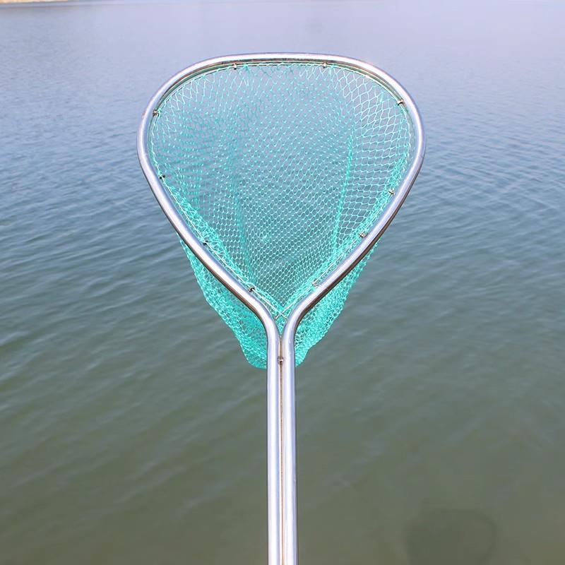 捞网加粗不锈钢捞网头大物鱼网兜双管长短捞网杆渔具小眼网兜捞鱼