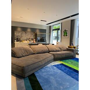 baxter布达佩斯沙发直排转角异型沙发异形意大利磨砂布科技布沙发