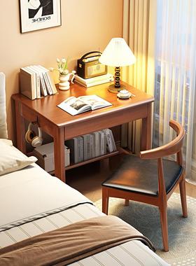 北欧实木书桌学生家用60/70/80cm小尺寸电脑桌卧室小型单人学习桌