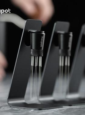 磁吸咖啡布粉针带收纳层架意式咖啡打散结块搅粉针散粉搅拌针松粉