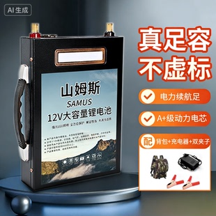 12v宁德时代大容量大功率80ah100安伏户外电瓶三元超轻大单体锂电