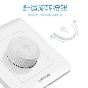 220V调光开关86型无极旋钮可控硅大功率调控器可调节灯光亮度面板